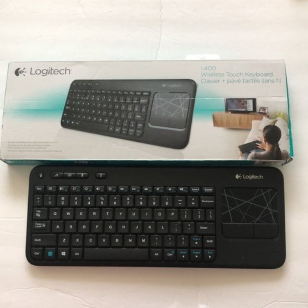 Logitech Wireless Touch Keyboard K400 with Built-In Multi-Touch Touchpad, Black
